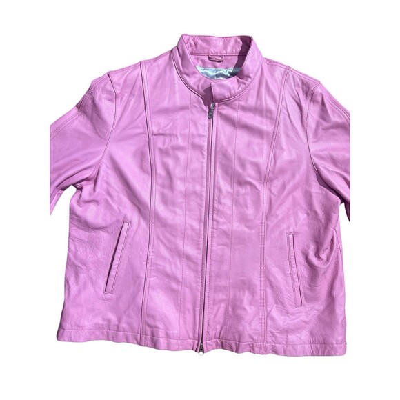 Vtg Y2K Wilsons Leather Maxima Pink Leather Jacket Womens Sz 3X - Picture 3 of 16